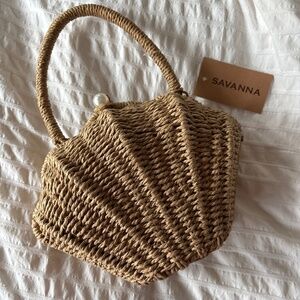 Wicker Seashell Bag